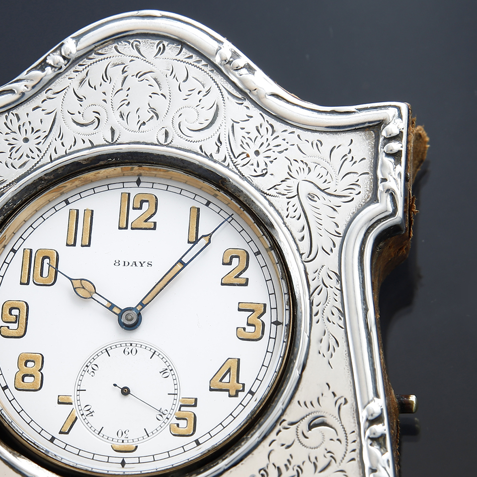 ゴリアテ懐中時計　卓上純銀ケーススタンド　1900年代ヴィクトリア期　GPW-11