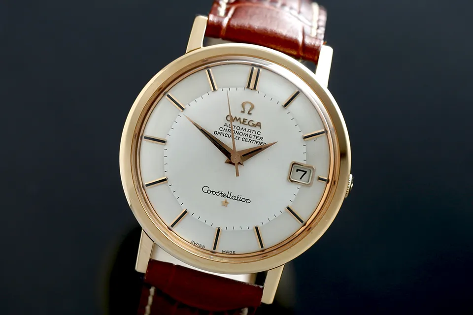 オメガ　コンステレーション　Cal.561　パイパンダイヤル　35mm　18KRG　1960年